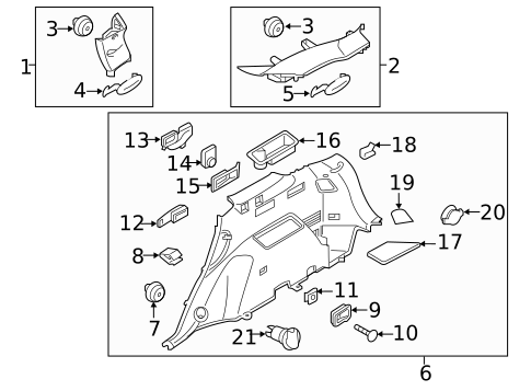 Interior Trim - Quarter Panels for 2019 Kia Sorento #1