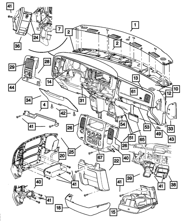 5GT31XDVAC - Instrument Panel and Radios and Consoles: Instrument Panel Cover for Mopar Image image