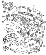 WL851DVAA - Instrument Panel and Radios and Consoles: Parking Brake Handle for Dodge: Ram 1500, Ram 2500, Ram 3500 Image