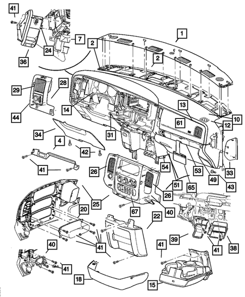 Instrument Panel for 2004 Dodge Ram 1500 #0