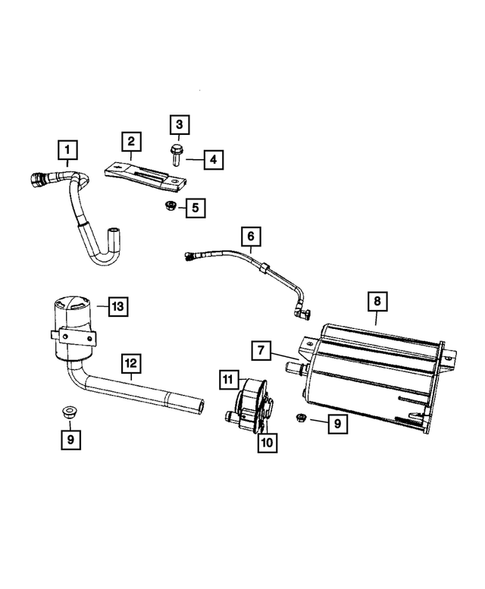 Vacuum Canister/Leak Detection Pump for 2011 Dodge Caliber #0