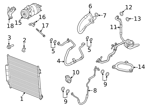Condenser, Compressor & Lines for 2023 Land Rover Defender 90 #4