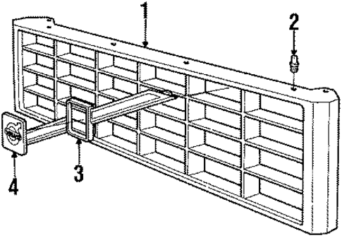 Grille & Components for 1988 Volvo 780 #0