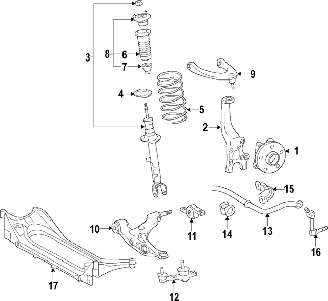 4851080765 - : Suspension Strut for Lexus Image