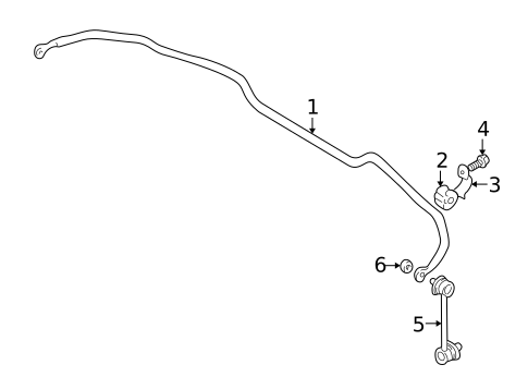 Stabilizer Bar & Components for 2005 Suzuki Aerio #1