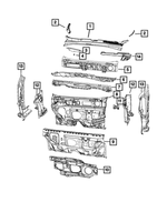 68251515AB - Body Sheet Metal Except Doors: Plenum Panel for Mopar Image