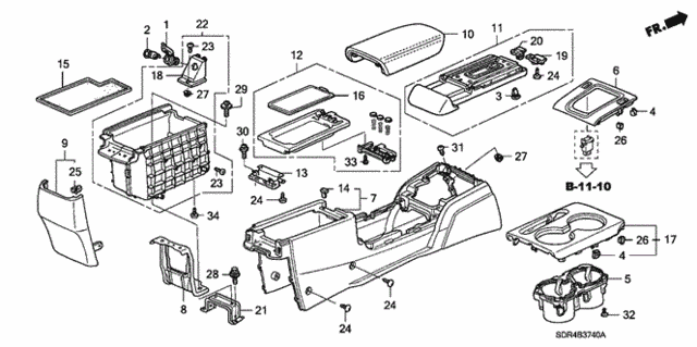 Console for 2007 Honda Accord #0