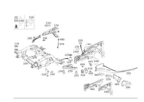 Wheel Well, Front Axle Carrier for 2016 Mercedes-Benz GLE450 AMG #0