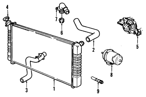 Radiator & Components for 1997 Buick LeSabre #1