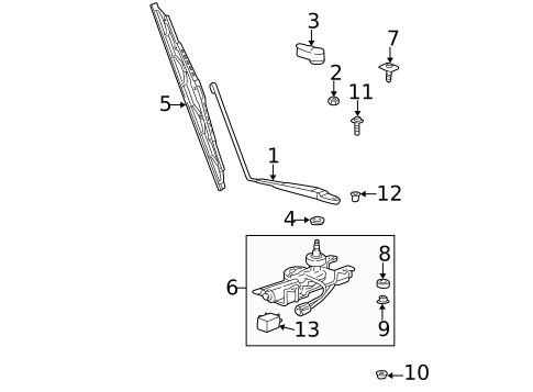 Rear Wiper Components for 2003 Porsche 911 #0