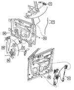 5065441AC - Doors, Door Mirrors and Related Parts: Door Latch Link, Left for Chrysler: 300 | Dodge: Charger, Magnum Image