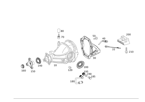 Rear Axle Differential for 2015 Mercedes-Benz C 250 #0