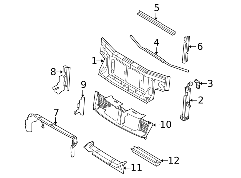 Radiator Support for 2009 Mercury Mountaineer #0