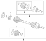 68368760AA - Front Drive Axle: Outer Cv Joint for Jeep: Renegade Image