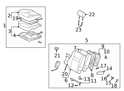 Front Seat Components for 2002 Toyota Highlander #0