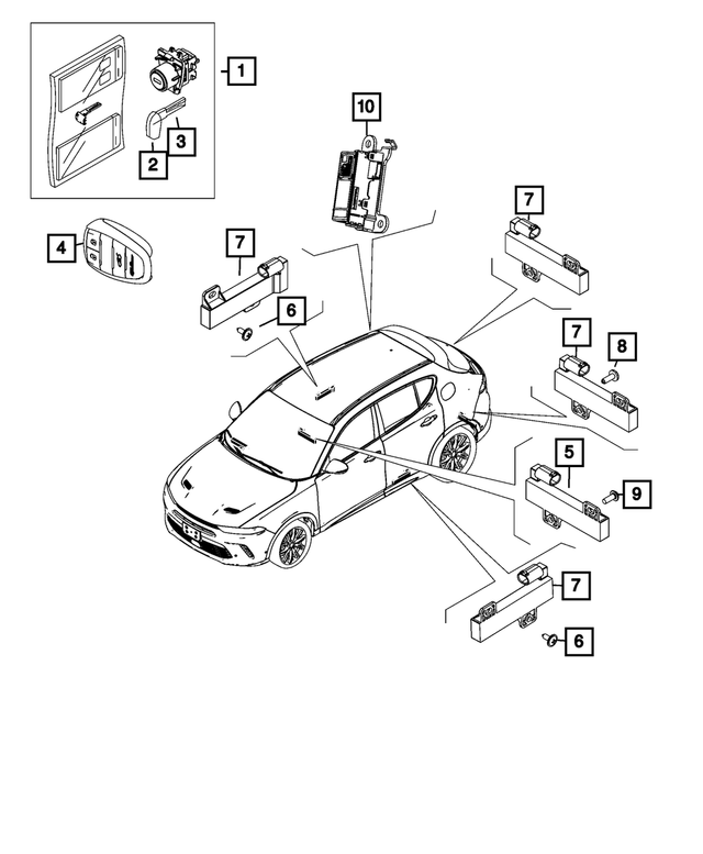 68619462SC - Electrical: Lock Kit for Mopar Image image