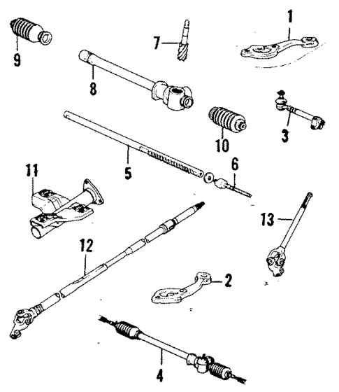 Steering Column Components for 1984 Toyota Starlet #0