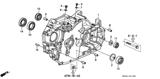 AT Torque Converter Housing (V6) for 2001 Honda Accord #0