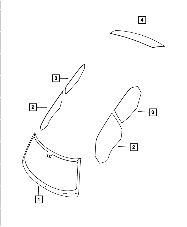 68229331AE - Glass: Shipping Assembly - 30 Lite Glass Windshield for Mopar Image image