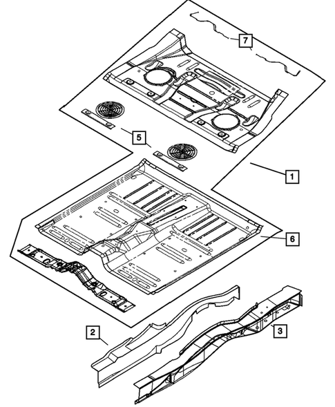 Floor Pans for 2006 Chrysler Pacifica #1