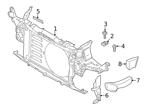 Radiator Support for 2014 Mini Cooper Countryman #0