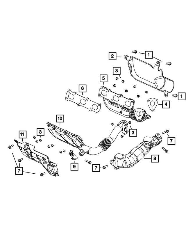 « 68027634AA – 3.0L Turbo Diesel; Engine : Collerette Hexagonale Boulon, Montage Du Côté Droit pour Mopar Image »