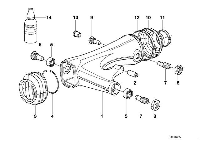 33172312563 - : Pivot Pin, Right          for BMW-Motorrad Image