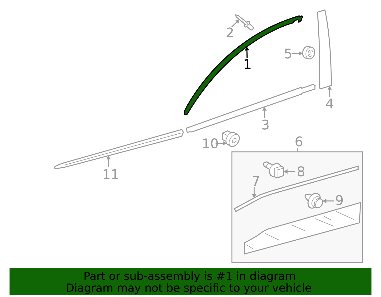 75763-0A080 - Door Reveal Molding Toyota Parts Space
