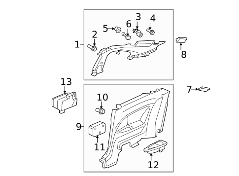 Interior Trim - Quarter Panels for 2010 Honda Civic #0