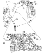 55038127AA - Cooling: Bottle Supply Hose for Chrysler: 300 | Dodge: Charger, Magnum Image