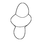 91560S84A01 - Body: Headliner Clip for Honda: Accord, Civic, Civic del Sol, CR-V, Element, Fit, Insight, Odyssey, Pilot, Prelude, Ridgeline, S2000 Image