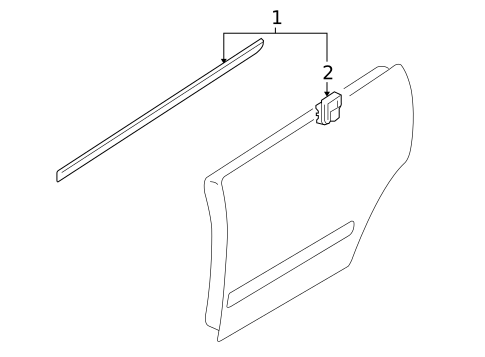 Exterior Trim - Rear Door for 2005 Saab 9-2X #0