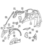 5017566AD - Body Sheet Metal Except Doors: Quarter Inner Panel, Right for Mopar Image