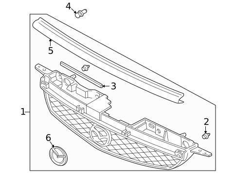 Grille & Components for 2002 Mazda Protege5 #0