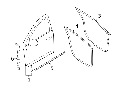 Door & Components for 2014 Lincoln MKT #1