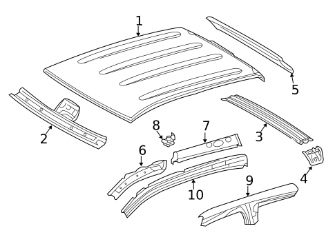 Roof & Components for 2021 Toyota Tundra #2