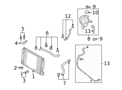 Radiator & Components for 2010 Mazda Tribute #0