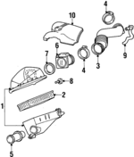 F6AZ9600AA - Engine: Air Cleaner Assembly for Ford: Crown Victoria | Lincoln: Town Car | Mercury: Grand Marquis Image