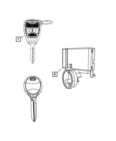 Keys, Modules and Engine Controllers for 2008 Jeep Liberty #1