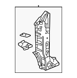 631303W0306ZZ - : Hinge Pillar Reinforced for Acura Image