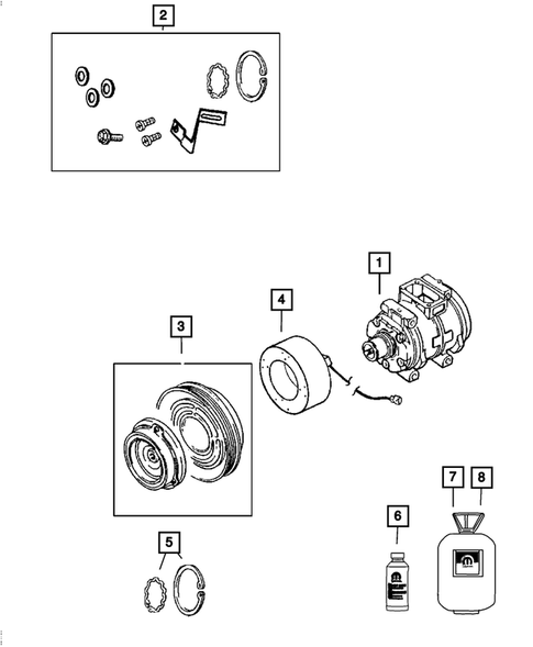 Air Conditioner Compressor and Mounting for 2017 Chrysler 300 #0