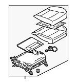 64139AL04BVH - Body: Cushion Assembly for Subaru: Legacy, Outback Image