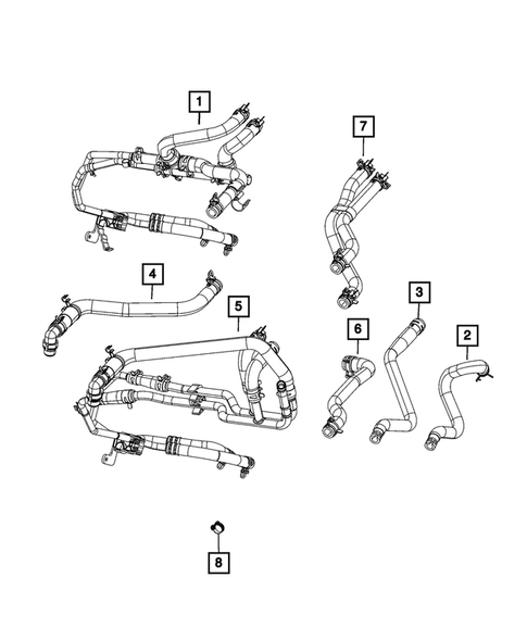 Air Conditioner and Heater Plumbing for 2017 Dodge Journey #2