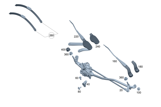 2068202801 - Electr. System: Wiper System for Mercedes-Benz Image image