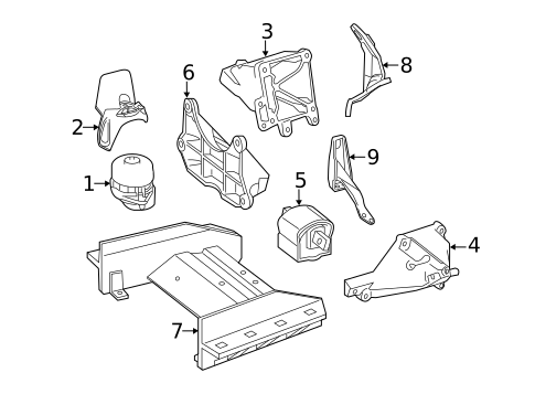 Engine & Trans Mounting for 2020 Mercedes-Benz SL550 #0