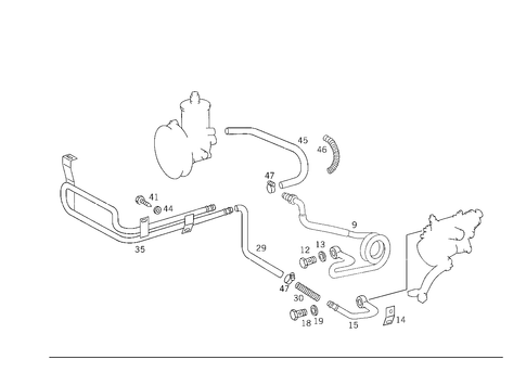 Steering Gear, Range of Lines for 1993 Mercedes-Benz 500E #0