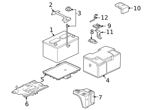 Battery & Related Components for 2010 Mitsubishi Endeavor #0