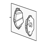 5Q0698151M - Brakes: Brake Pads for Volkswagen: Golf, Golf Alltrack, Golf SportWagen, GTI, Jetta, Passat, Taos Image