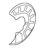 5Q0615311G - Brakes: Splash Shield for Volkswagen: Arteon, e-Golf, Golf, Golf Alltrack, Golf R, Golf SportWagen, GTI, Jetta, Passat, Taos Image