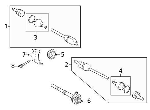 Drive Axles for 2008 Mercury Mariner #1